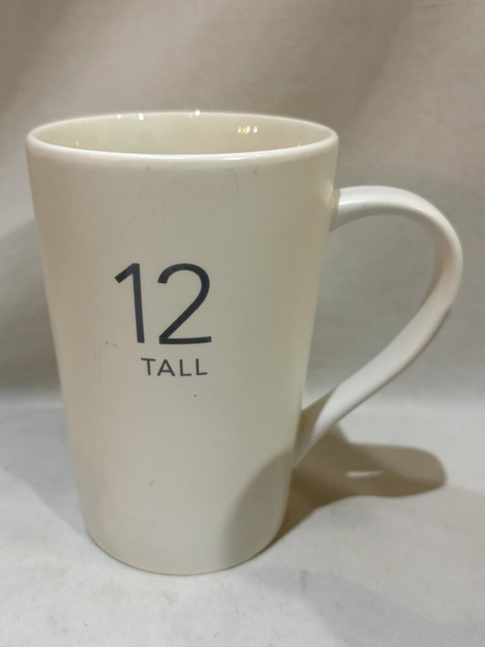 Starbucks 2011 Stoneware Coffee Mug Matte White 12 OZ Tall
